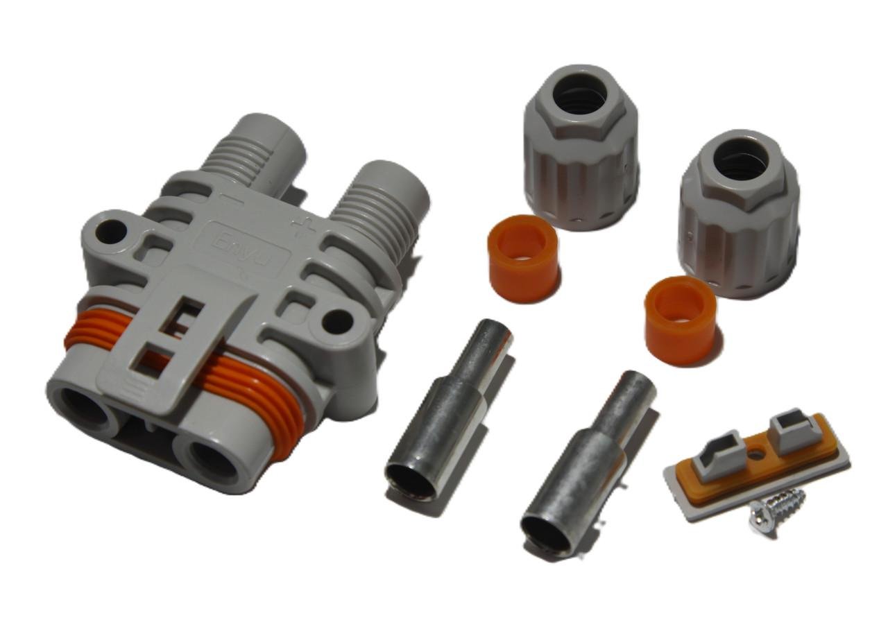 Разъем питания силовой герметичный 2pin 120А мама Серый (2459817455) - фото 3 Разъем питания силовой герметичный 2pin 120А мама Серый (2459817455) - фото 3