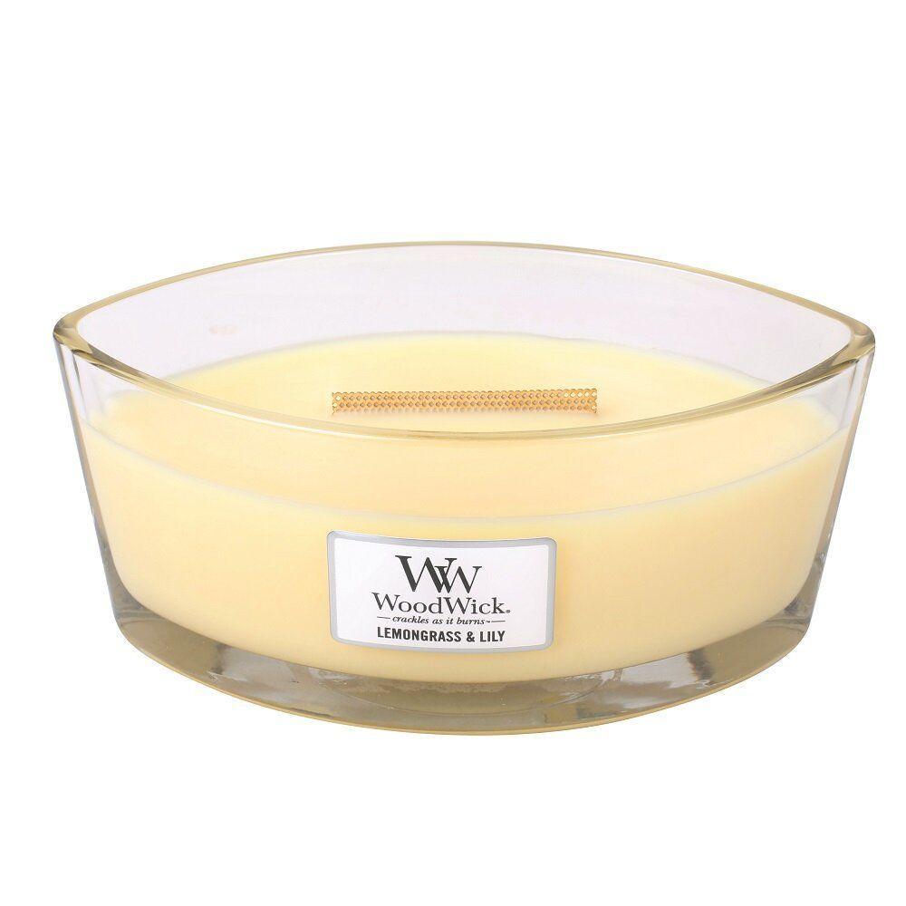 Ароматическая свеча с цветочным ароматом Woodwick Ellipse Lemongrass & Lily 453 г (11227704)