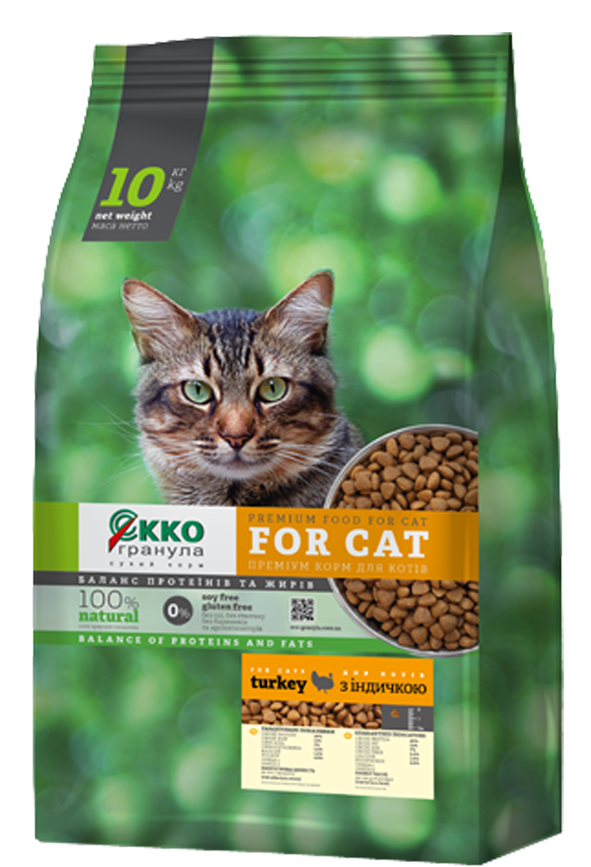 Корм сухий для котів Екко-гранула з індичкою 10 кг (00-00015149) - фото 1