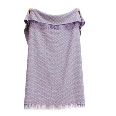 Плед симфония 140х190 см Фиолетово-Белый - фото 3