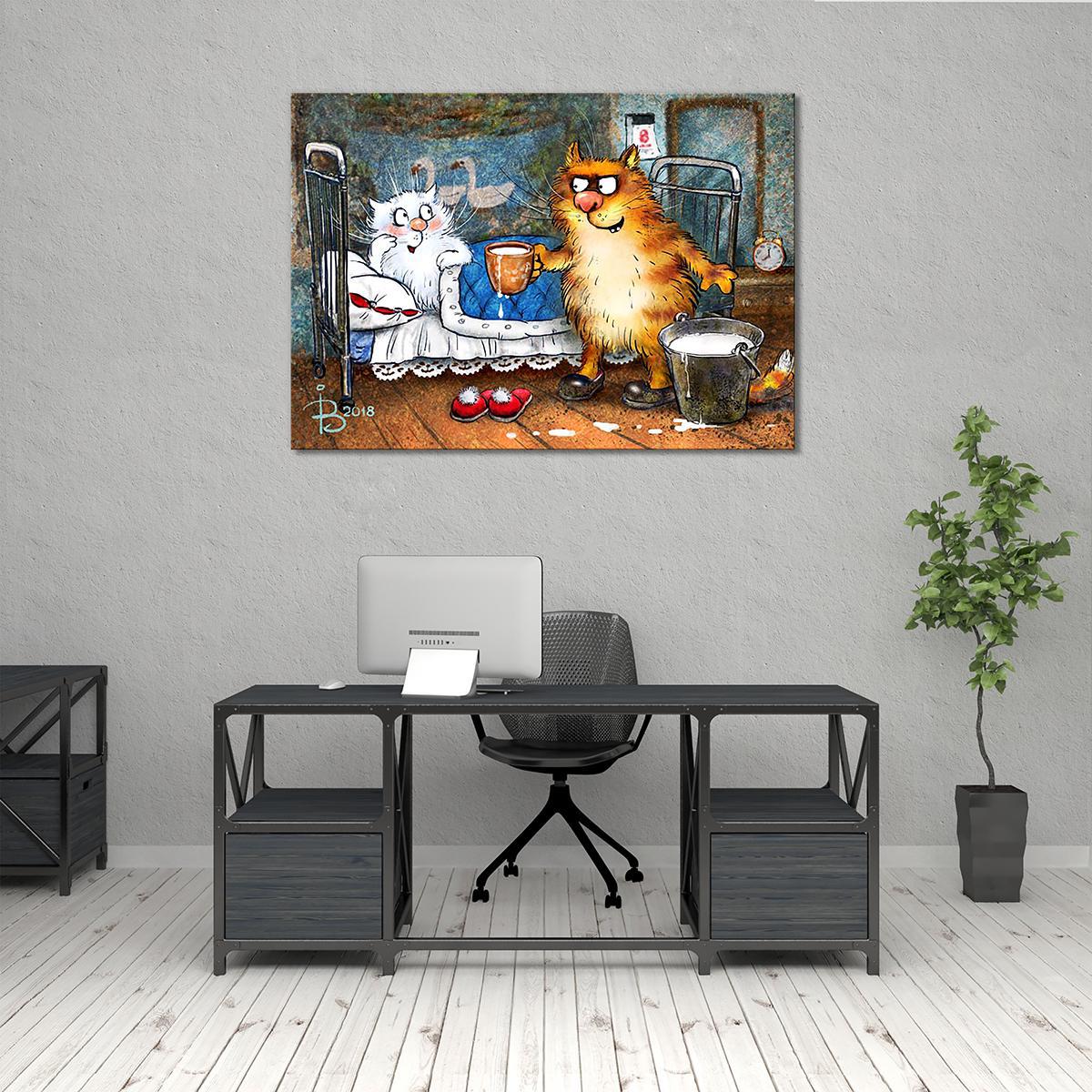 Модульная картина Молочко в постель 1 модуль 30х45 см