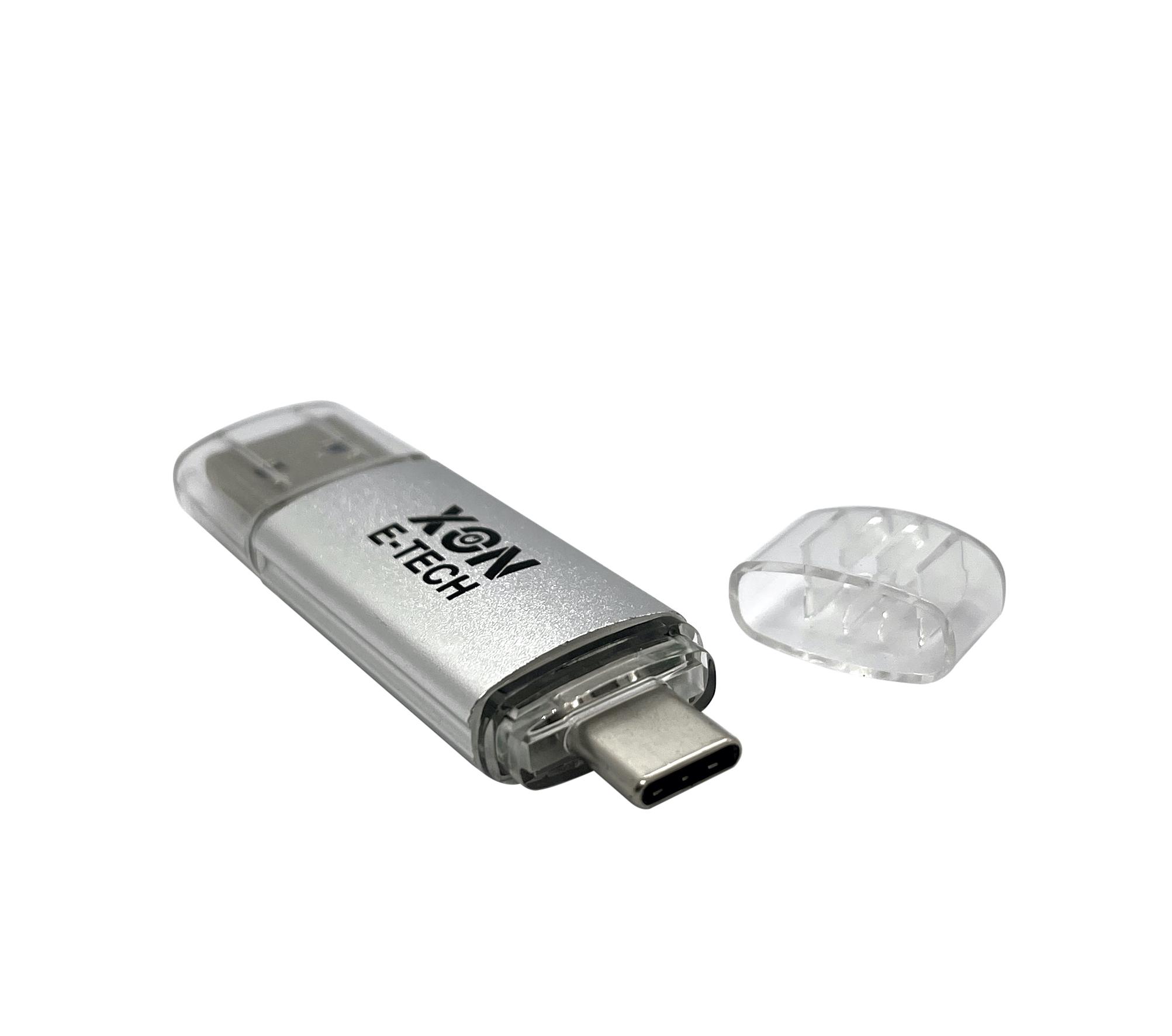 Флеш-пам'ять USB XON FlashDrive DuoConnect 128 Гб Сірий (FX3DX128MS 7607) - фото 5