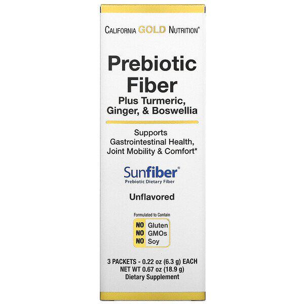 Пребіотична клітковина California Gold Nutrition Prebiotic Fiber 3 Packets 6,3 g