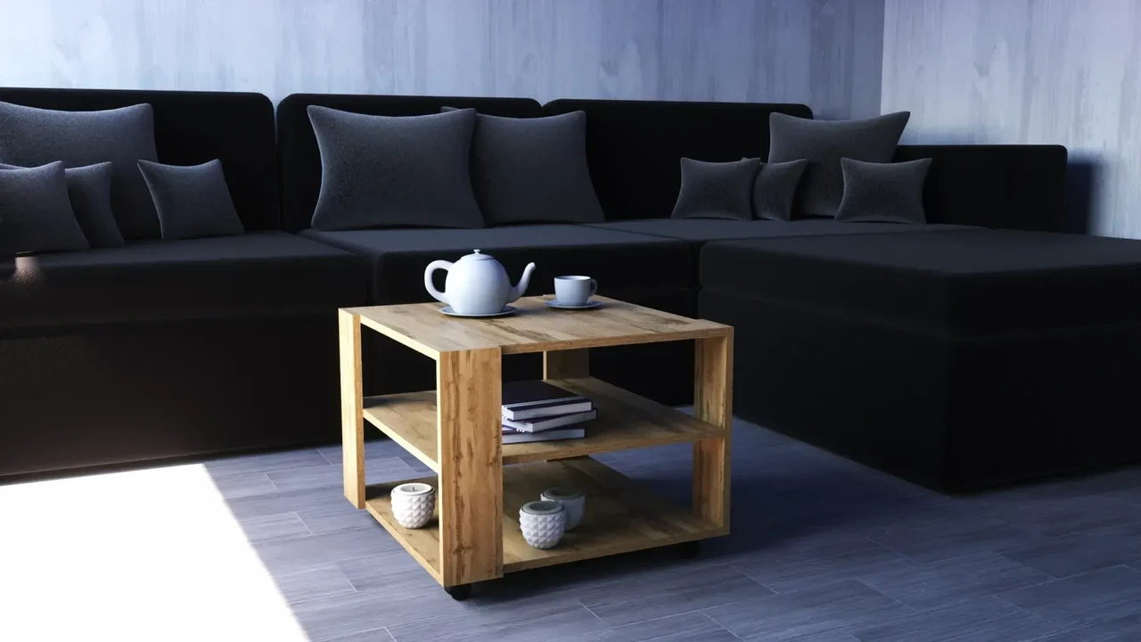 Стол журнальный на колесиках Kontinent Kvant №4 60х60х45 см Дуб Аппалачи (52489547) - фото 2 Стол журнальный на колесиках Kontinent Kvant №4 60х60х45 см Дуб Аппалачи (52489547) - фото 2