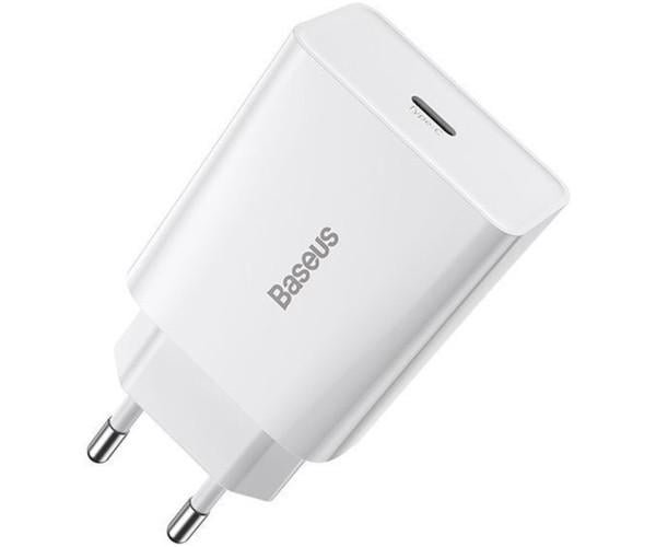 Пристрій зарядний мережевий Baseus Speed Mini 20W 1Type-C CCFS-SN02 White Пристрій зарядний мережевий Baseus Speed Mini 20W 1Type-C CCFS-SN02 White