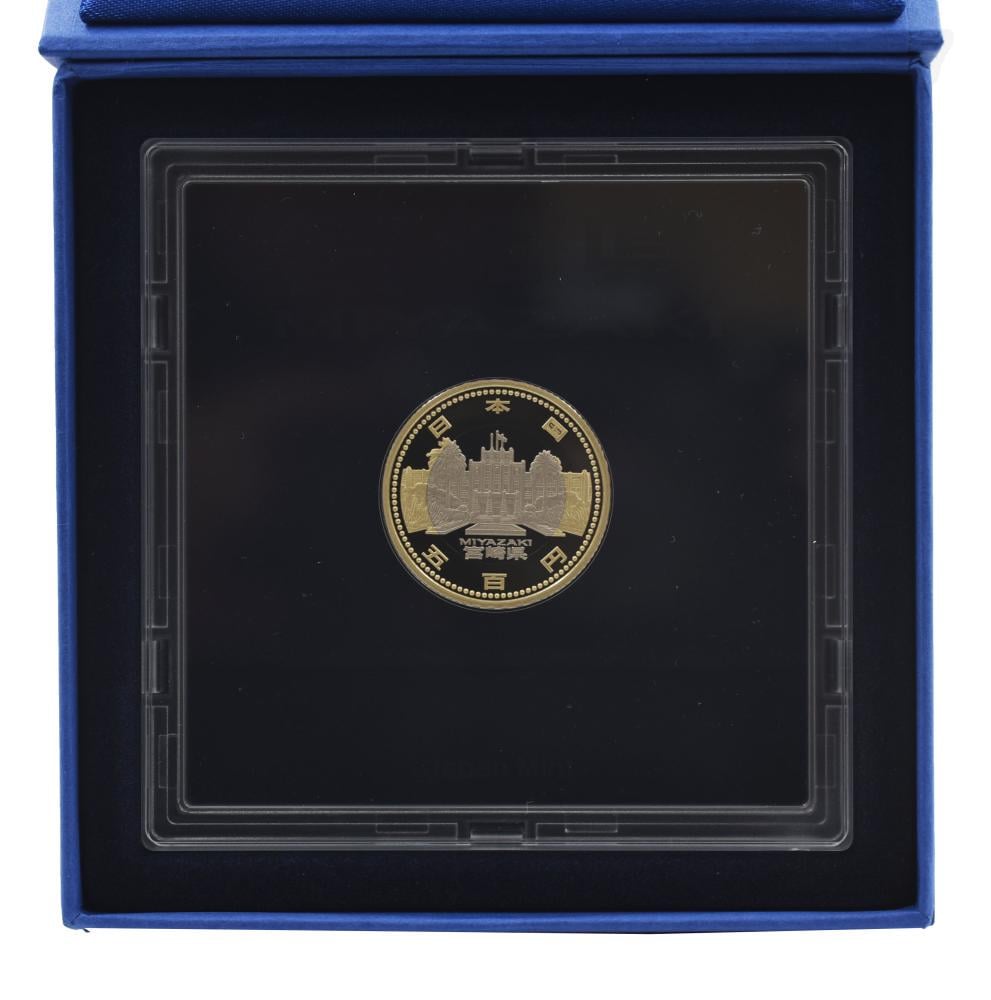 Коллекционная монета Япония 500 иен 2012 биметалл Proof Префектуры Миядзаки в сувенирной упаковке (М21346)