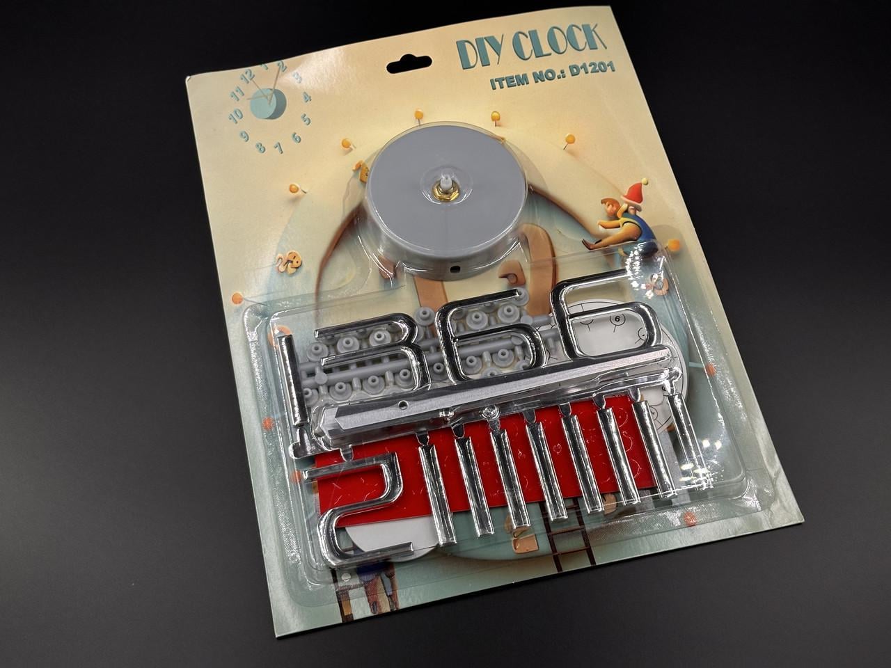 Часы настенные 3-D арабские цифры с бесшумным механизмом пластиковый максимальный диаметр 50 см Серебристый (A-629-3)