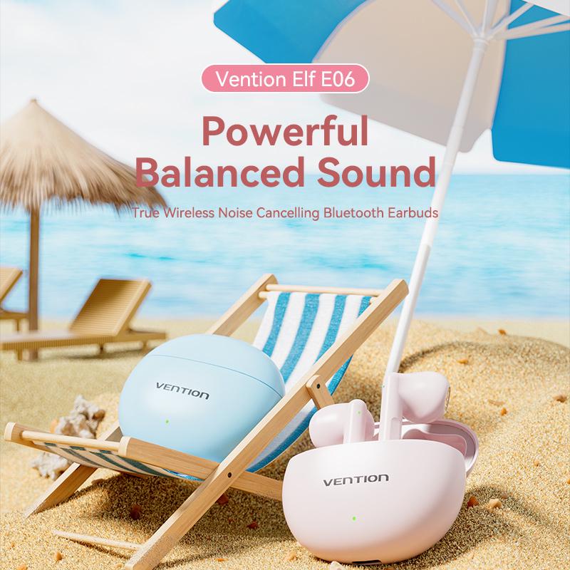 Навушники бездротові Vention Elf E06 Bluetooth 5.3 з AI-шумозаглушенням TWS 22 год відтверення AAC/SBC Hi-Fi водонепроникні IPX4 Рожевий (NBKP0) - фото 2 Навушники бездротові Vention Elf E06 Bluetooth 5.3 з AI-шумозаглушенням TWS 22 год відтверення AAC/SBC Hi-Fi водонепроникні IPX4 Рожевий (NBKP0) - фото 2