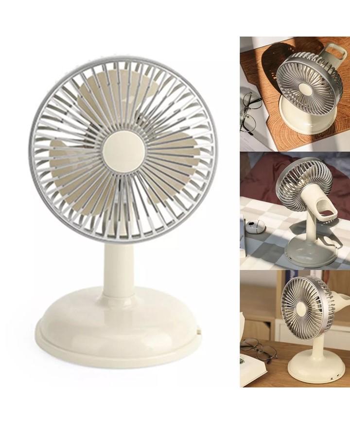 Вентилятор Simple desktop fan KD197 настольный портативный с работой от USB Бледно-желтый - фото 3