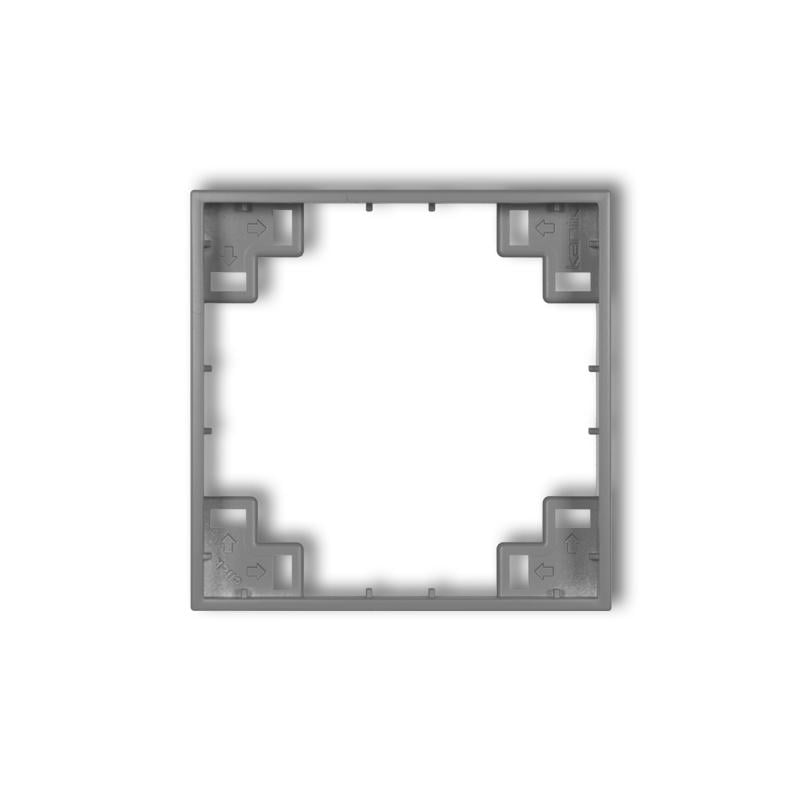 Рамка проміжна Karlik Mini для розетки вимикача одномісна Сірий матовий (27MRP-1)