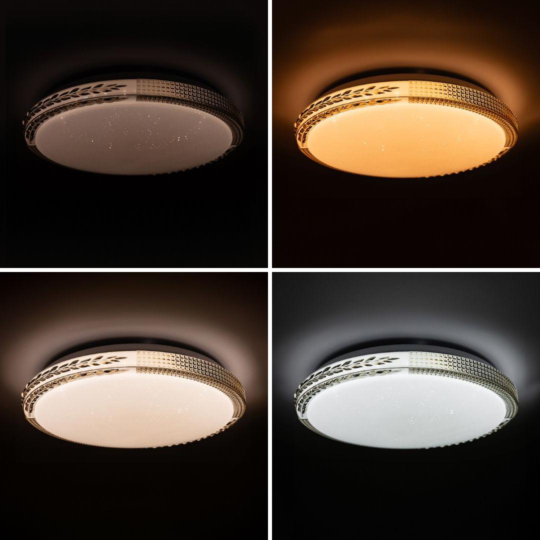 Светильник потолочный Vestum WILLOW звездное небо 60W 3000К-6500К с ДУ 395х60 мм - фото 2 Светильник потолочный Vestum WILLOW звездное небо 60W 3000К-6500К с ДУ 395х60 мм - фото 2