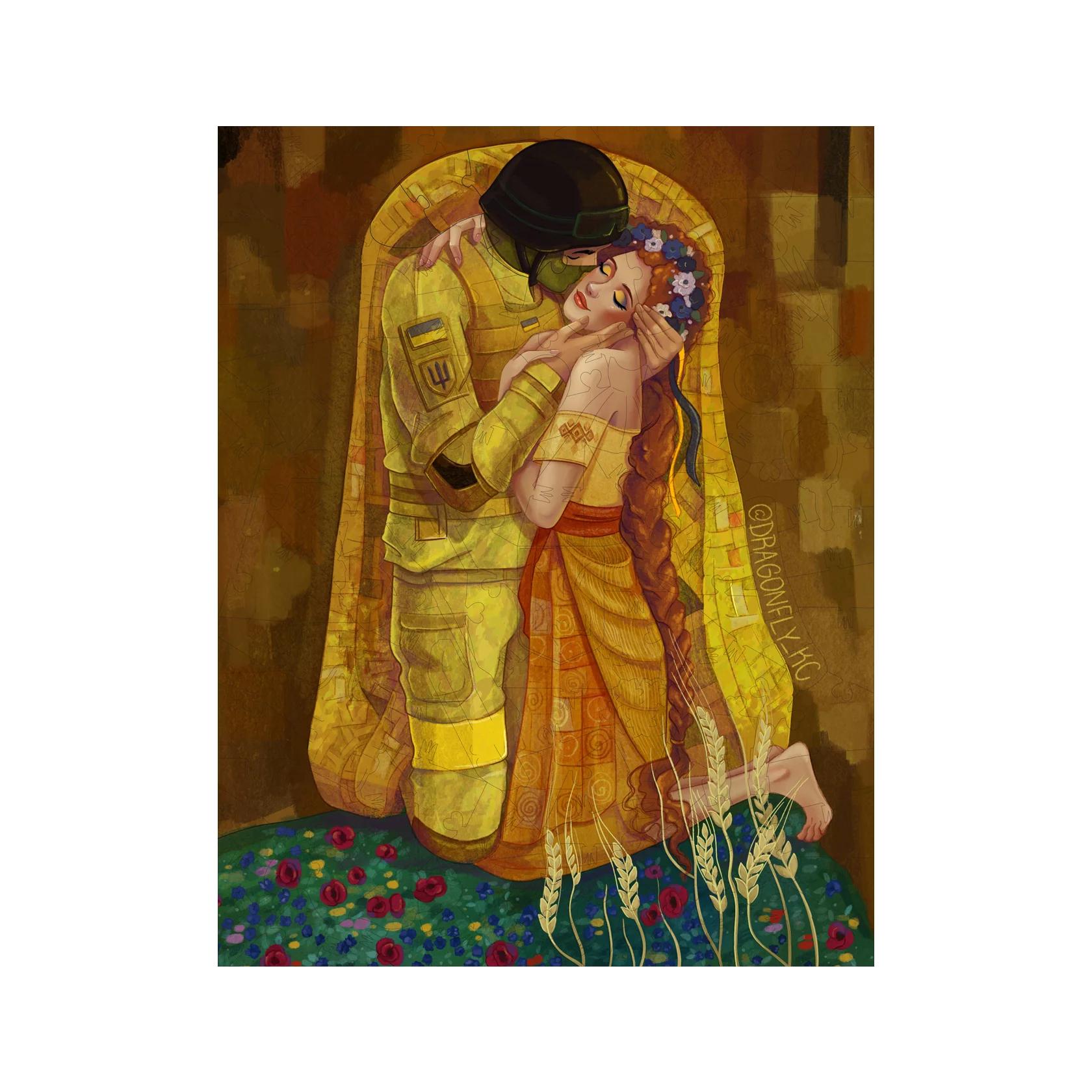 Пазл дерев'яний Поцілунок А1 (1063-8) Пазл дерев'яний Поцілунок А1 (1063-8)