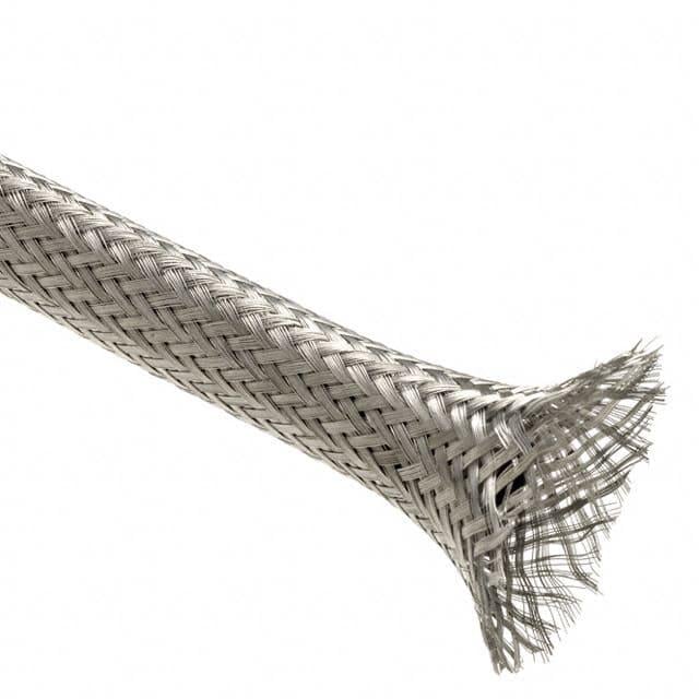 Медная луженая оплетка высокой плотности Techflex для экранирования или заземления 8х48хAWG36 53 Ампера D 9,7 мм Серебряный металлик (MBN0.38SV)