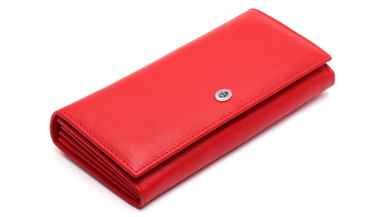 Кошелек женский из натуральной кожи ST Leather Красный (59736)