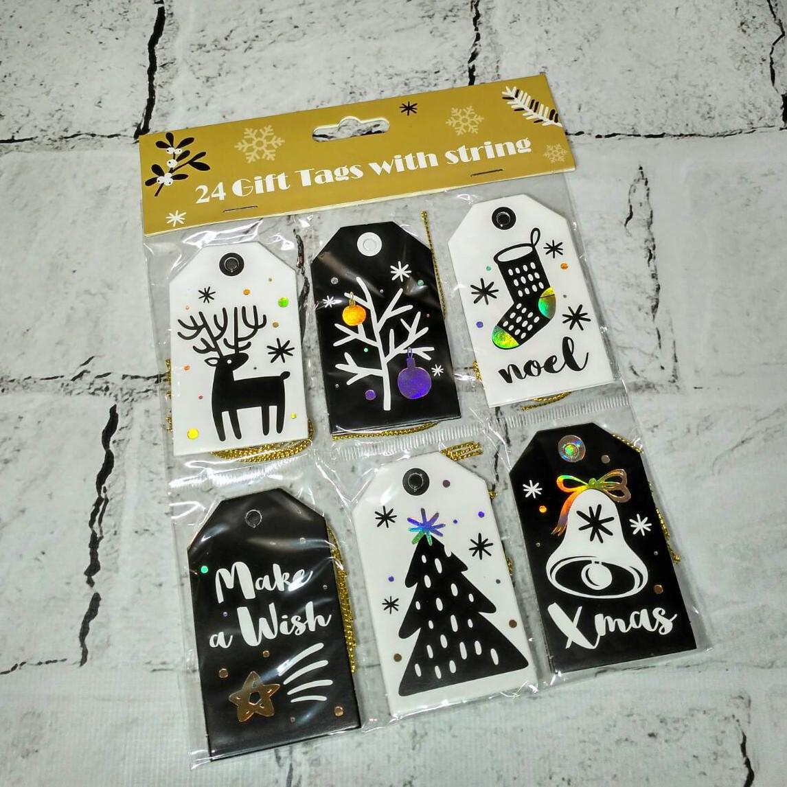 Открытки подарочные новогодние Christmas Микс 4,5х7,5 см 24 шт. (2715-41)