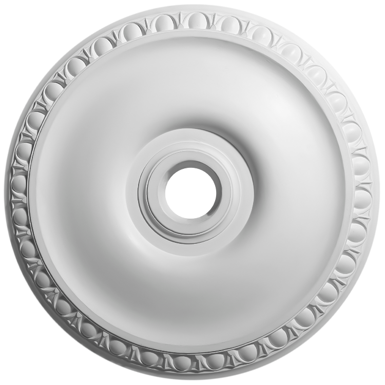 Розетка потолочная ErmitageDecor P-64 классицизм круглая без декора гладкая гипс ⌀ 440 мм