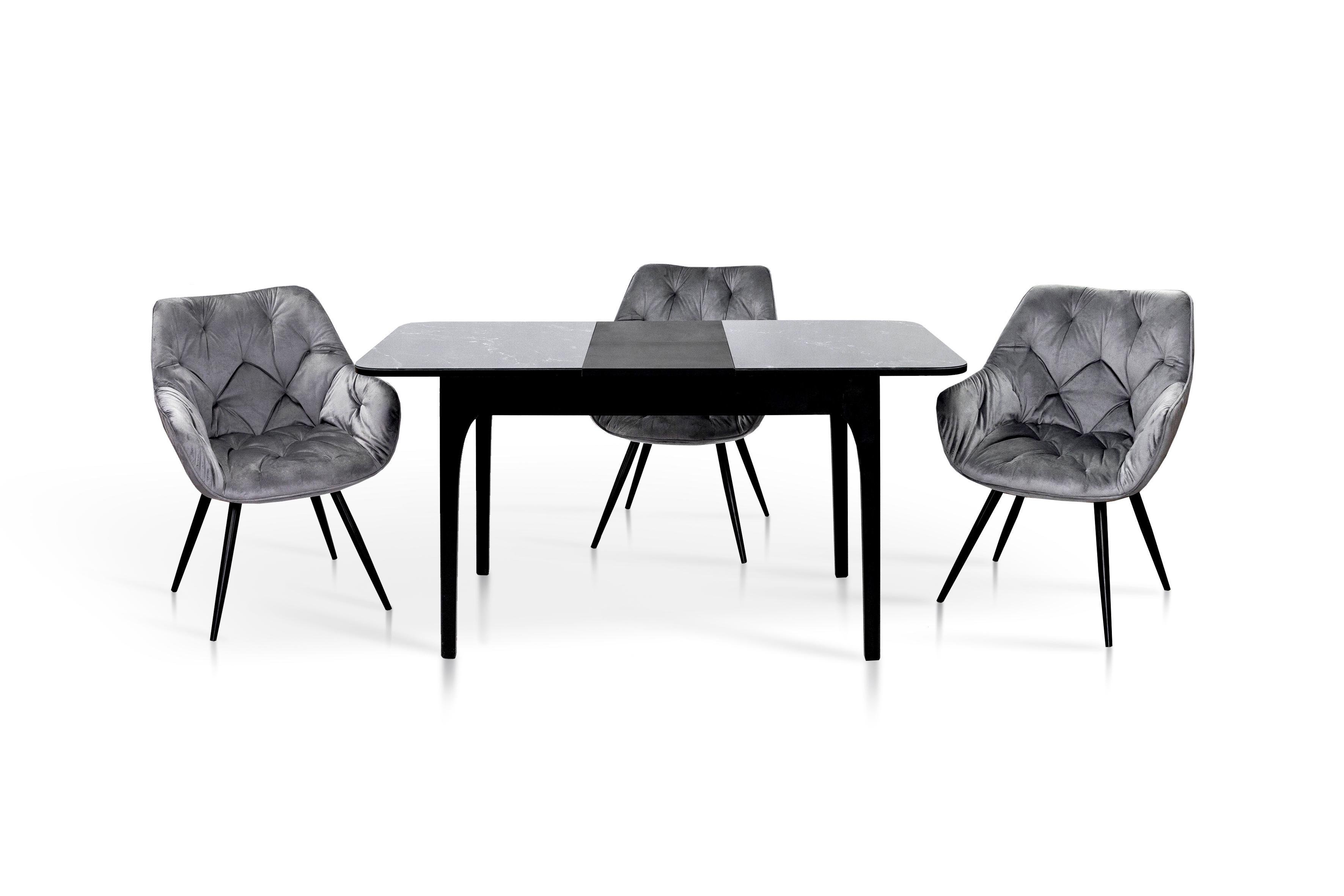 Обідній стіл Палермо Фієста 1100/1450х700х760 мм Чорний (GAА0056354) - фото 4