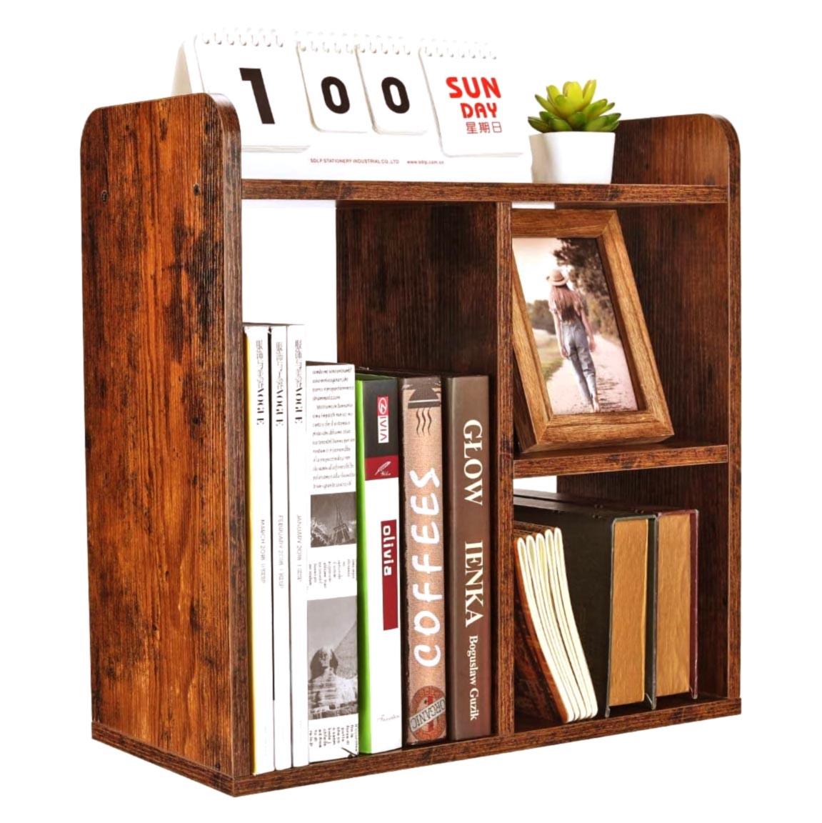 Полиця книжкова настільна з дерева Бокері Охра (КПА-018904)