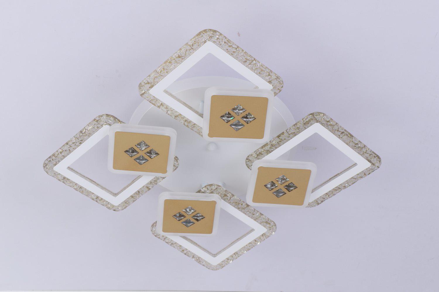 Люстра светодиодная с пультом Valeso V K39940-4+4+1 White/Gold (000036406) - фото 5 Люстра светодиодная с пультом Valeso V K39940-4+4+1 White/Gold (000036406) - фото 5