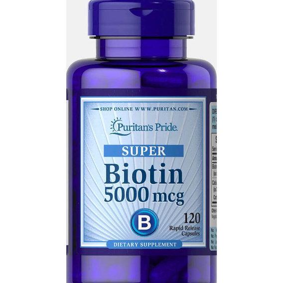 Биотин Puritan's Pride Biotin 5000 mcg 120 Caps Биотин Puritan's Pride Biotin 5000 mcg 120 Caps
