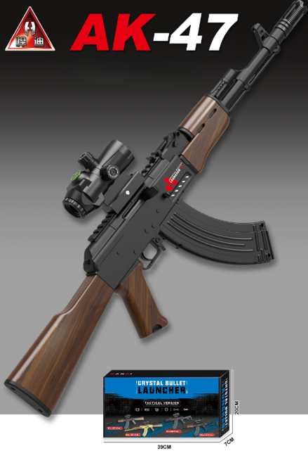 Автомат игрушечный Орбиган AK-47 на орбизах 80 см аккумуляторный и 10000 орбизов Коричневый с черным - фото 2 Автомат игрушечный Орбиган AK-47 на орбизах 80 см аккумуляторный и 10000 орбизов Коричневый с черным - фото 2