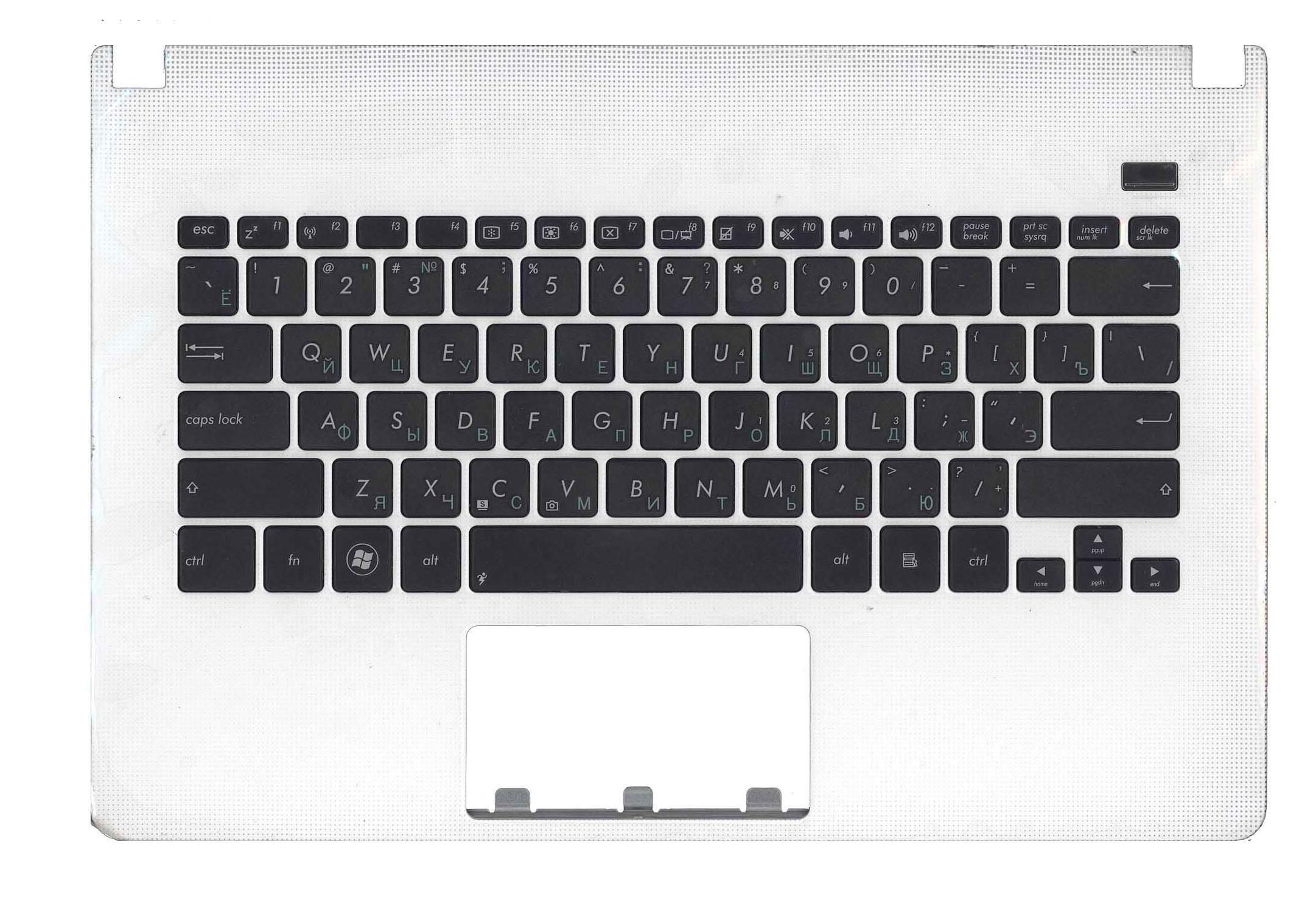 Клавиатура для ноутбука Asus X301A White TopCase Black