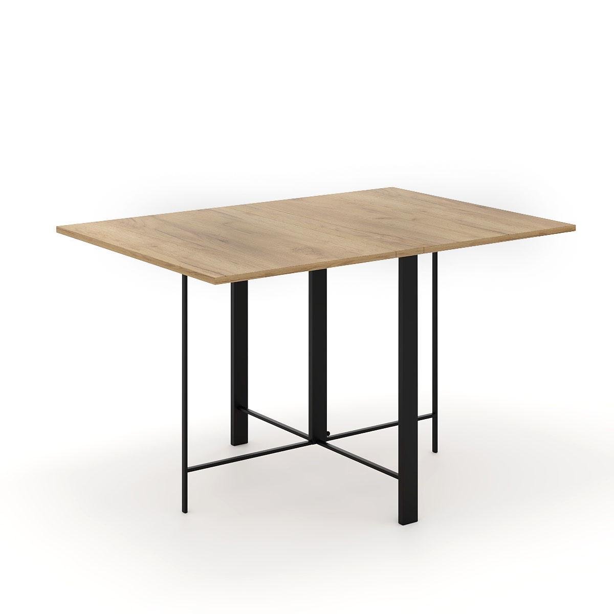 Обідній стіл-трансформер Voody 1300x900x756 мм Дуб Евок/Чорні ніжки (GATB26100000030) - фото 1 Обідній стіл-трансформер Voody 1300x900x756 мм Дуб Евок/Чорні ніжки (GATB26100000030) - фото 1