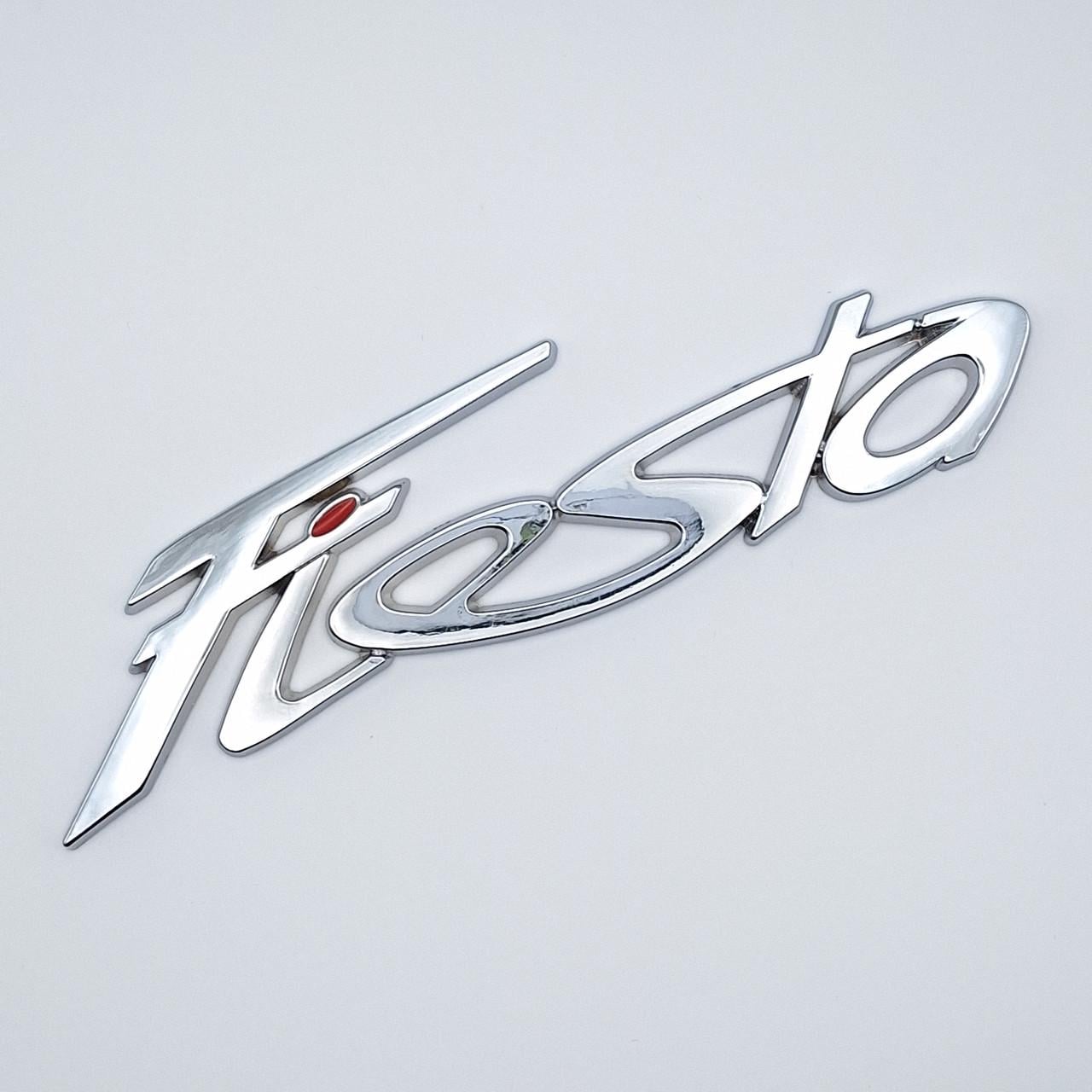 Эмблема надпись Fiesta Ford металл 14х3 см Хром глянцевый (2549740167)