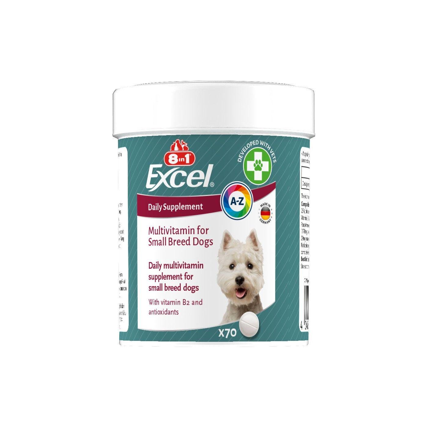 Вітаміни для собак дрібних порід 8in1 Excel Multi Vitamin Small Breed мультивітамін 70 шт. (661825)