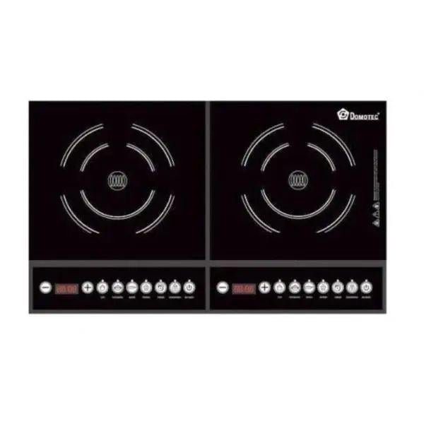 Настольная плита индукционная Domotec MS-5862 на 2 конфорки 2х2000 Вт с дисплеем регулятором нагрева и таймером
