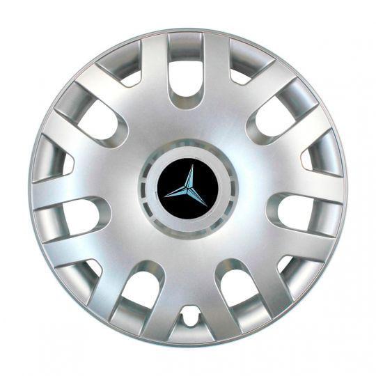 Автомобильные колпаки SKS 204 R14 с логотипом Mercedes 4 шт. Серебристый