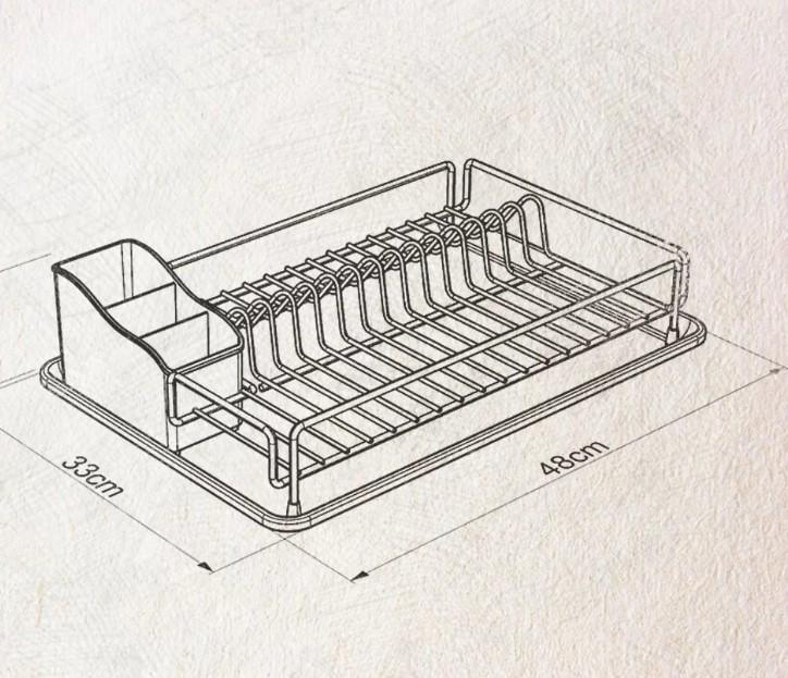Сушка для посуды Tekno-tel KB006 1-уровневая Хром (36746) - фото 3
