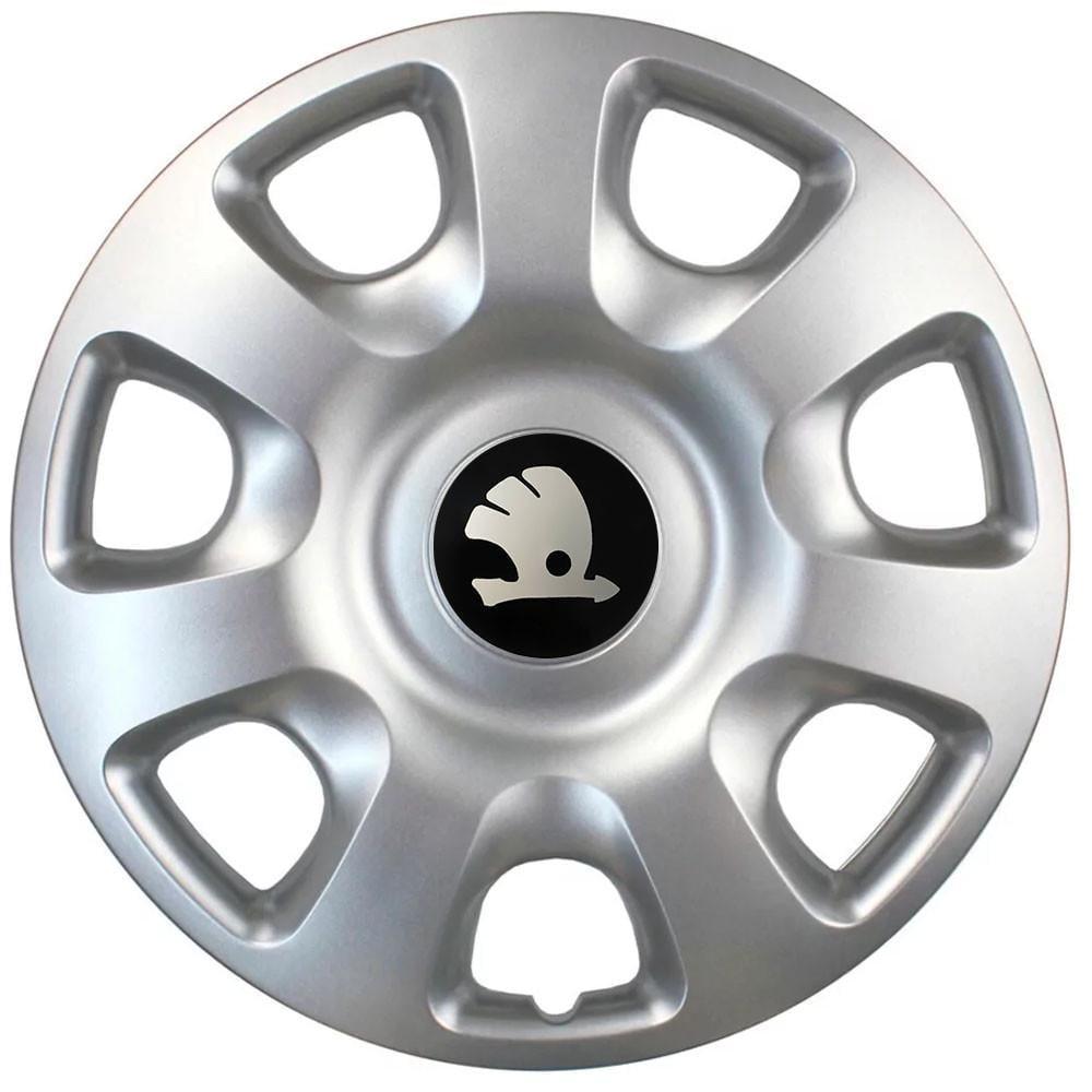 Колпаки автомобильные R15 Skoda 336 SJS 4 шт. Серебристый