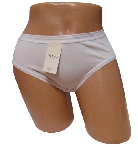 Женские трусики хлопковые Dyana 5623 в рубчик L Белый (1723214297)