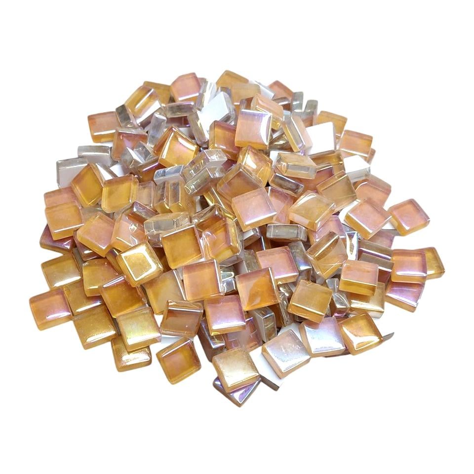 Набор кусочков мозаики квадратных из стекла 200 г 1х1 см Оранжевый перламутр (7949) Набор кусочков мозаики квадратных из стекла 200 г 1х1 см Оранжевый перламутр (7949)