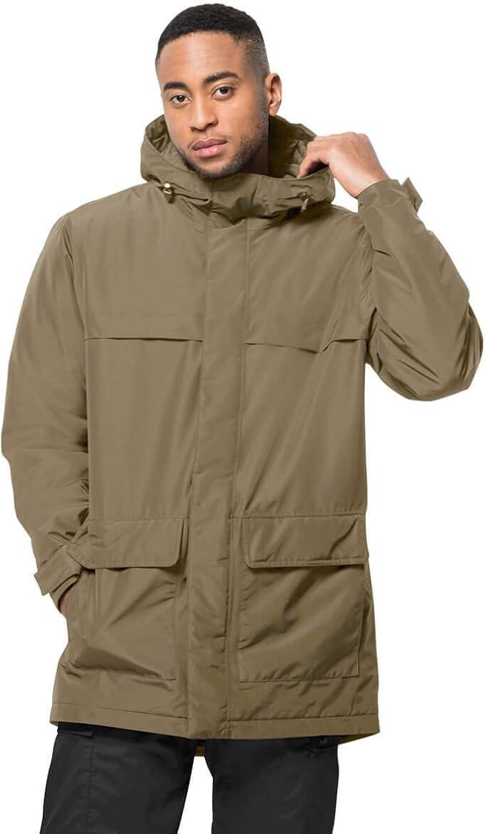 Парка мужская Jack Wolfskin Winterlager Parka М Cookie XL Серый с оливковым (1115471-4550)