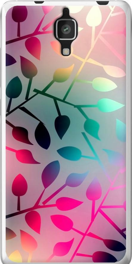 Чехол на Xiaomi Mi4 Листья (2235t-163-42517)