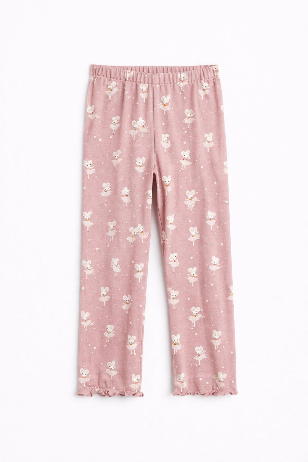 Брюки H&M Мишки 134-140 см Пудровый (1240931-33) Брюки H&M Мишки 134-140 см Пудровый (1240931-33)