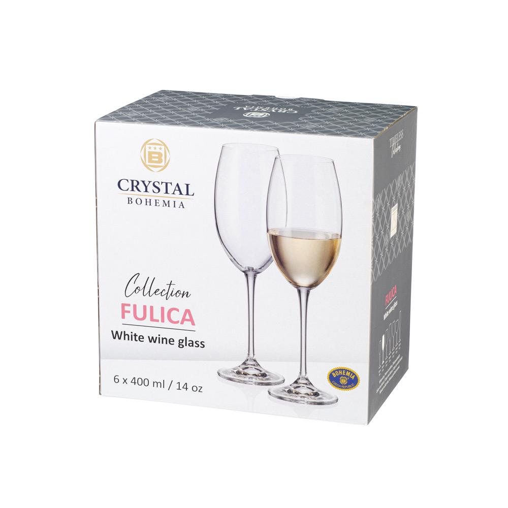 Набір келихів для вина Bohemia Strix Fulica 1SF86/00000/400 400 мл 6 шт. - фото 4 Набір келихів для вина Bohemia Strix Fulica 1SF86/00000/400 400 мл 6 шт. - фото 4