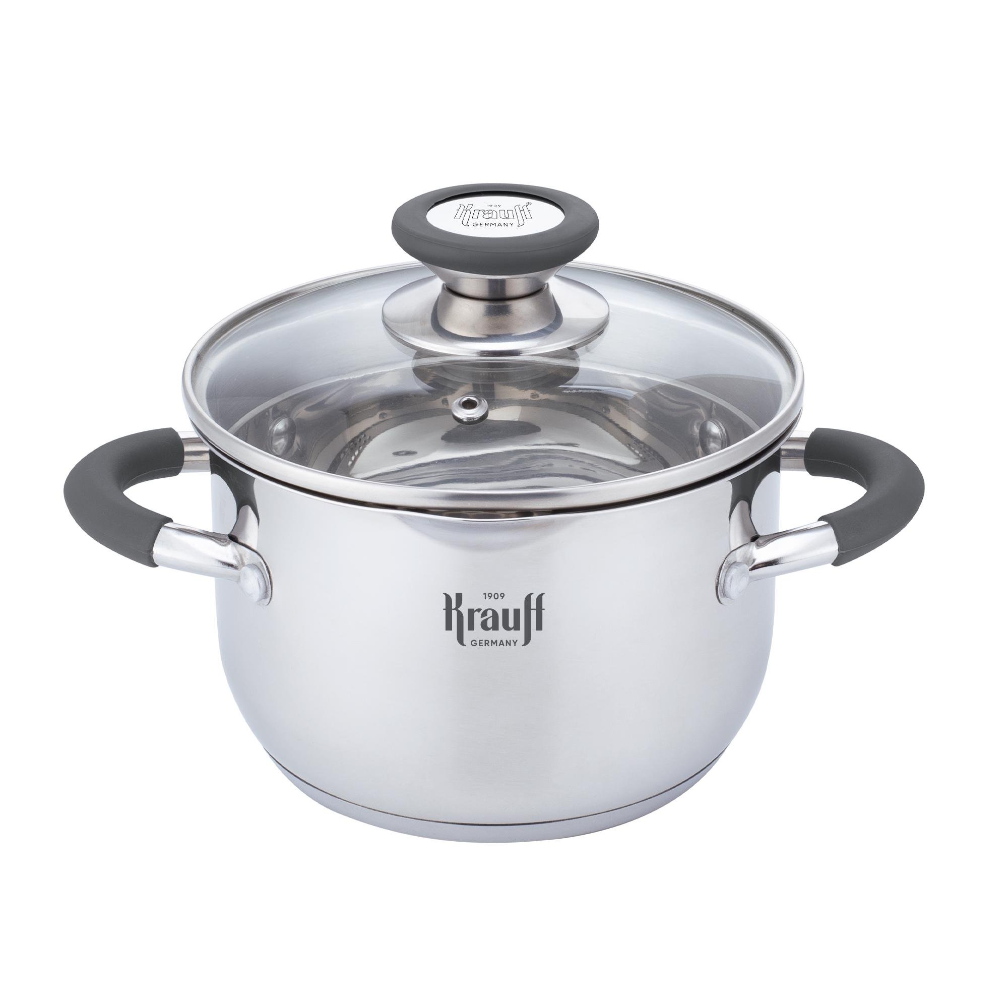 Кастрюля Krauff Vizo со стеклянной крышкой 2 л (26-238-009)
