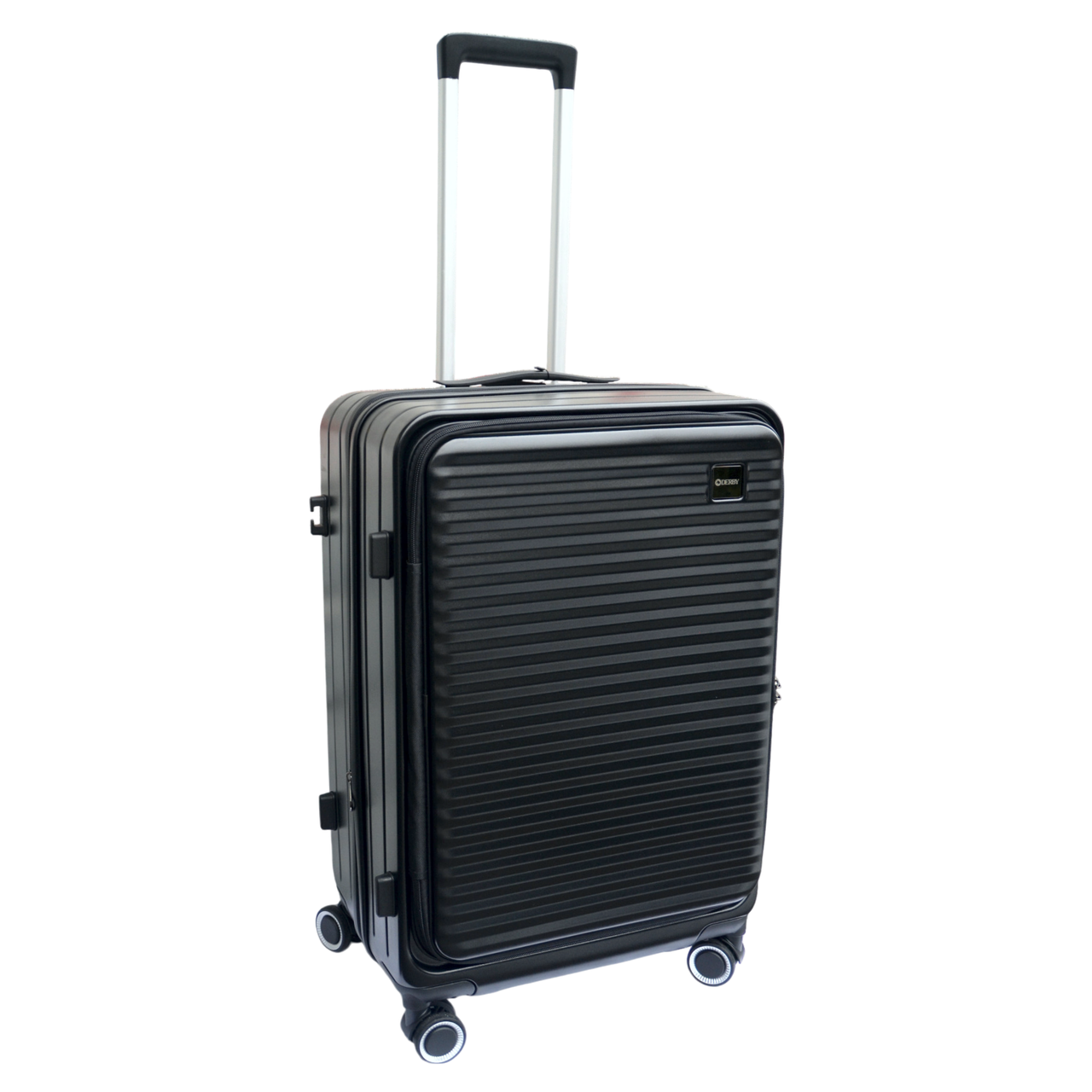 Чемодан Derby 092401/24 с фронтальным открытием замок TSA средний Black (2447983472)