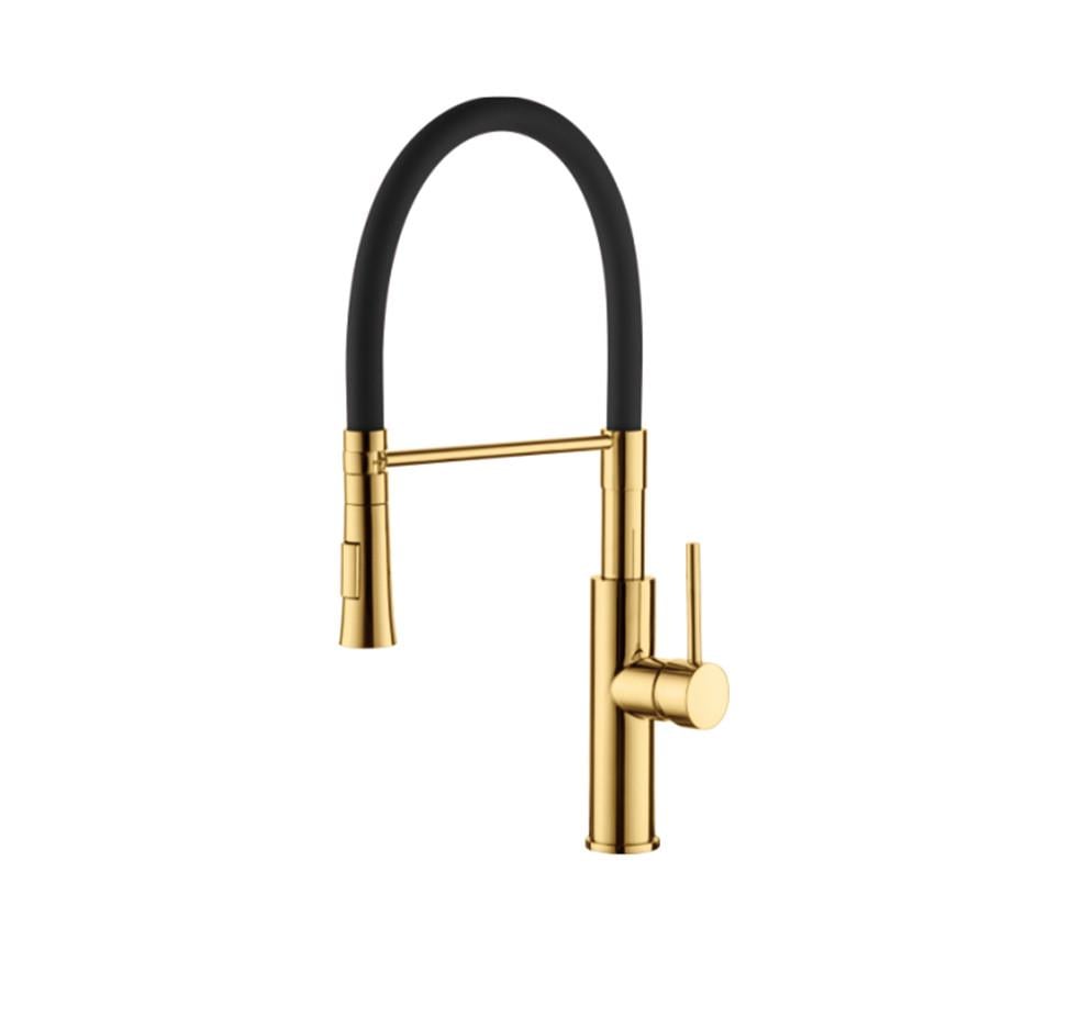 Смеситель для кухни Lamber 58917 Черный/Золотой