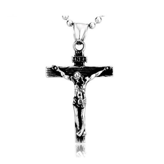 Крестик с распятием из нержавеющей медицинской стали (PSC-008)