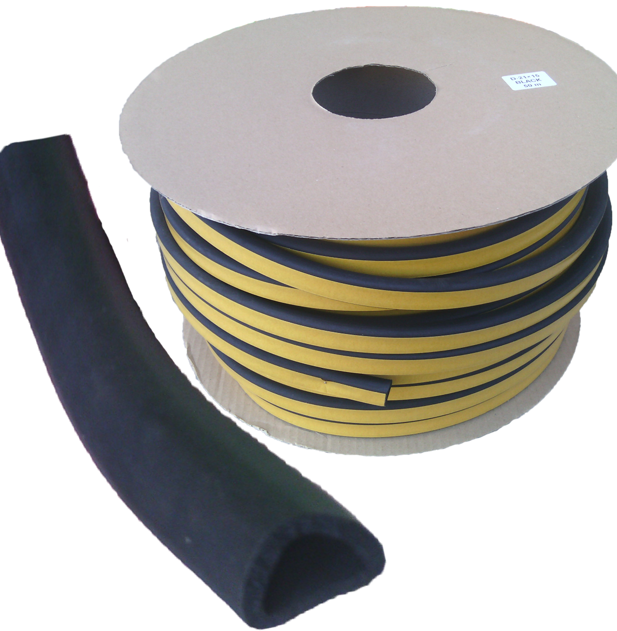 Ущільнювач для вікон та дверей STOMIL D-профіль 21х15 мм Чорний Ущільнювач для вікон та дверей STOMIL D-профіль 21х15 мм Чорний