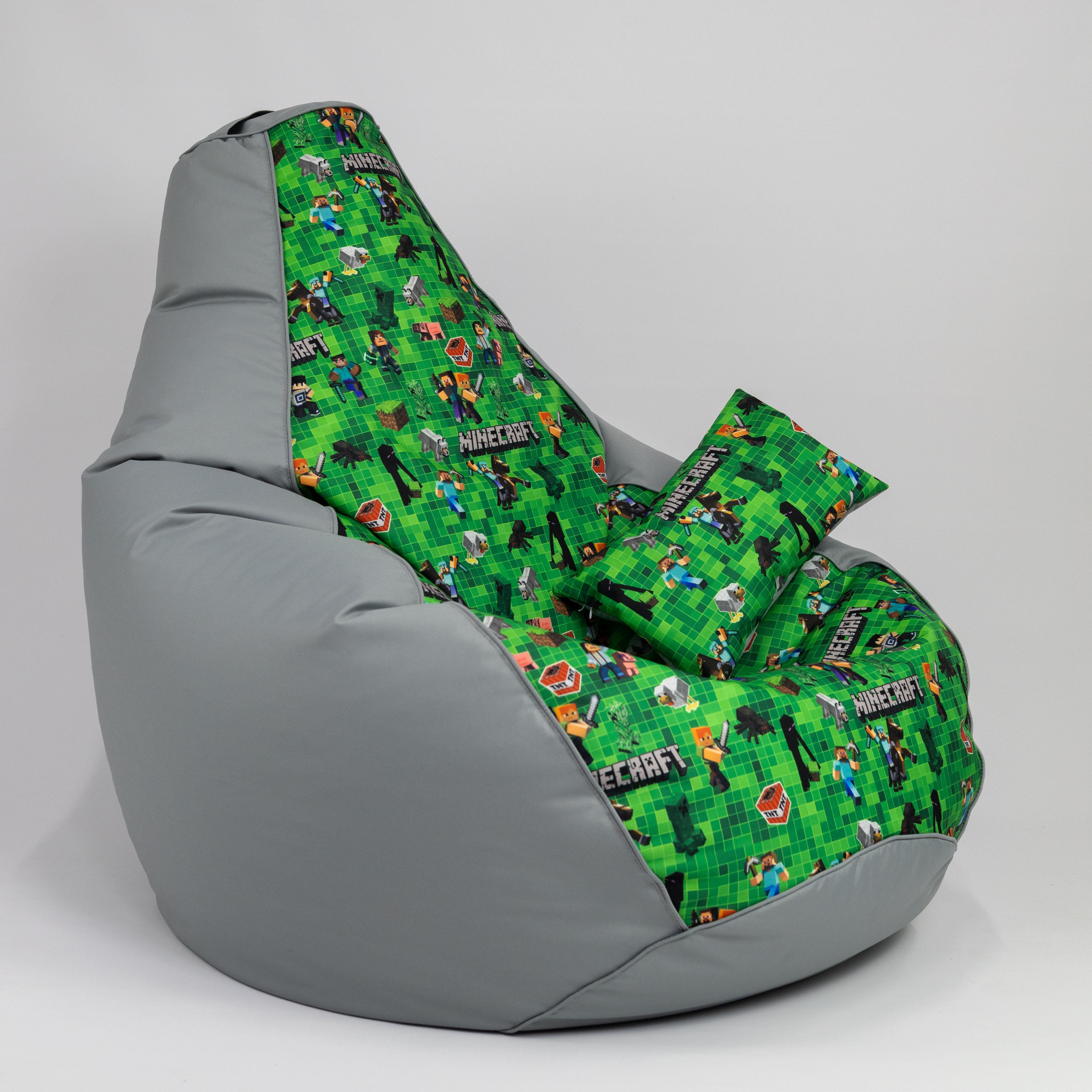 Бескаркасное кресло-мешок и подушечка Flex Oksford Minecraft с кантиком ХXL 140х100 см (100030) Бескаркасное кресло-мешок и подушечка Flex Oksford Minecraft с кантиком ХXL 140х100 см (100030)