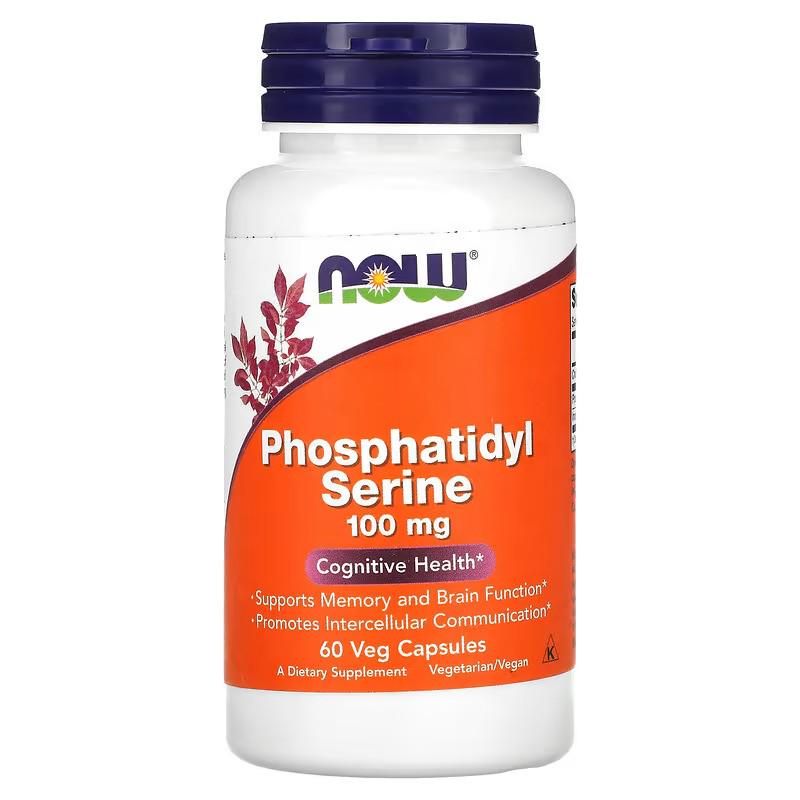 Фосфатидилсерин NOW Phosphatidyl Serine 100 mg 60 Veg capsules (НФ-00001317)