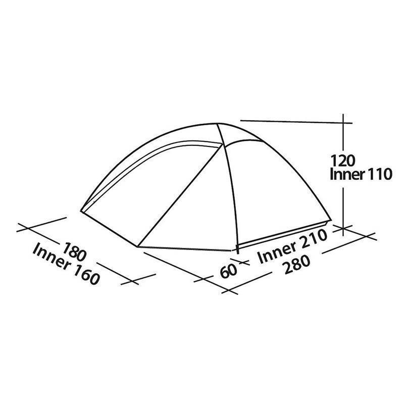 Палатка трехместная Easy Camp Tent Meteor 300 Rustic Green (120393) - фото 7