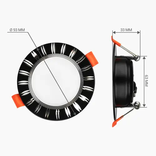 Светильник светодиодный Biom DFR-6B 6W 5000К Черный (00-00019672) - фото 3