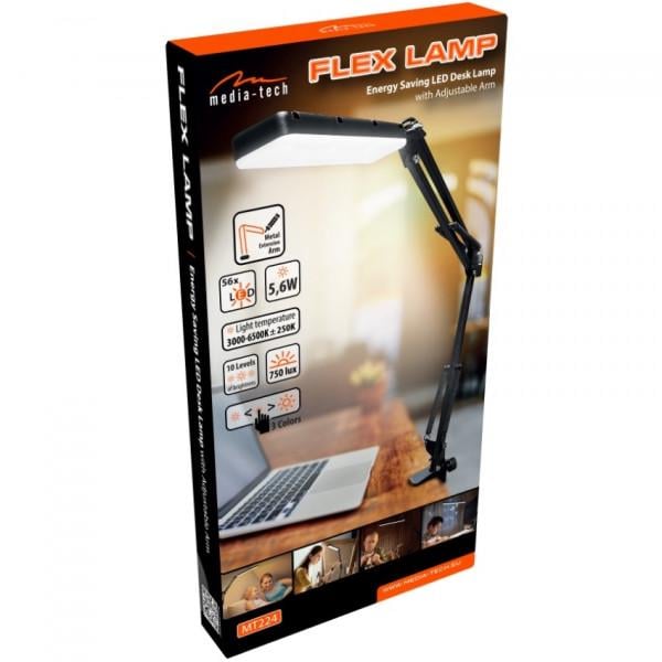 Лампа настольная Media-Tech FLEX LAMP LED 5,6Вт 6500К 5В Черный (617661) - фото 4 Лампа настольная Media-Tech FLEX LAMP LED 5,6Вт 6500К 5В Черный (617661) - фото 4