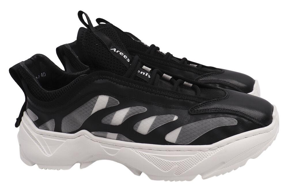 Кеды мужские Arees из текстиля на низком ходу на шнуровке р. 44 Черный (75-21LTS)